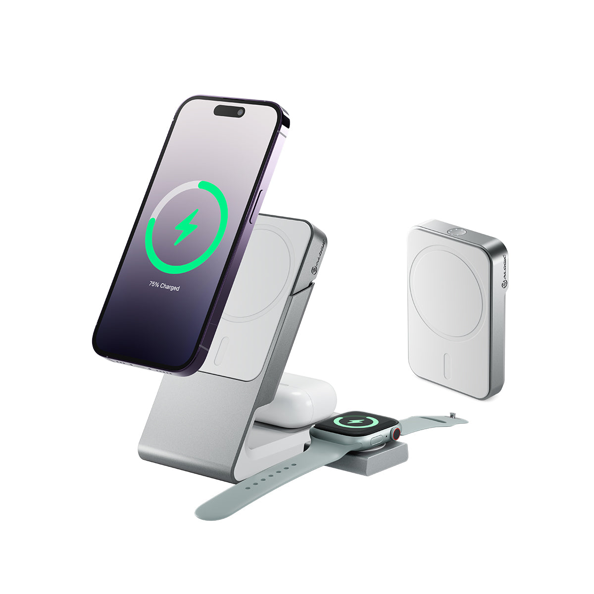Matrix 3-in-1 Universal Magnetic Charging Dock with Apple Watch